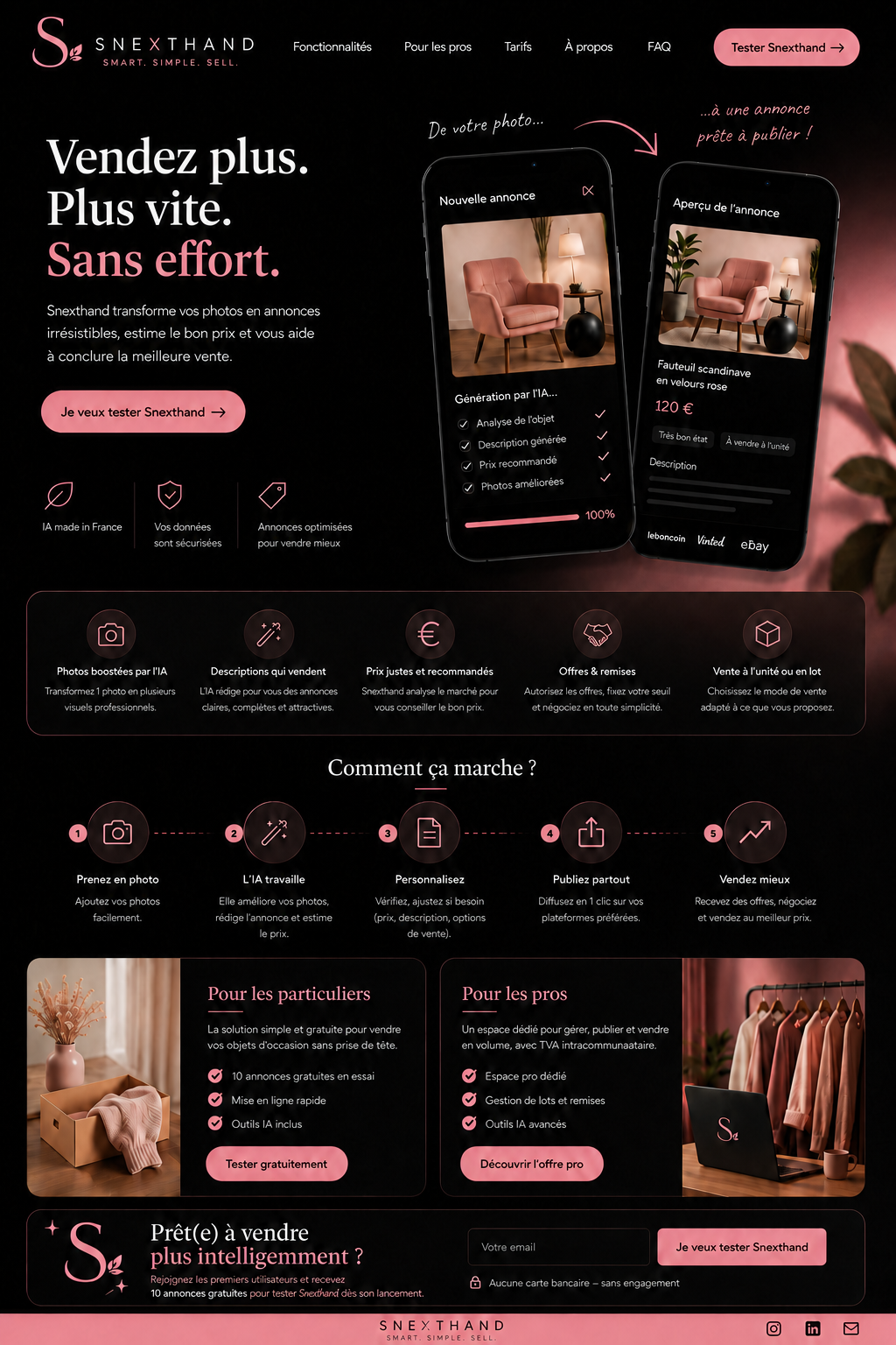 SNEXTHAND — Vendez plus, plus vite, sans effort